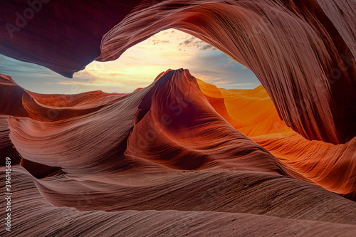 Canyon Antelope Arizona - abstract background - beauty of nature concept. Travel and art concept.