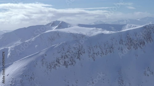 WSPan of Scottish backcountry with snow photo