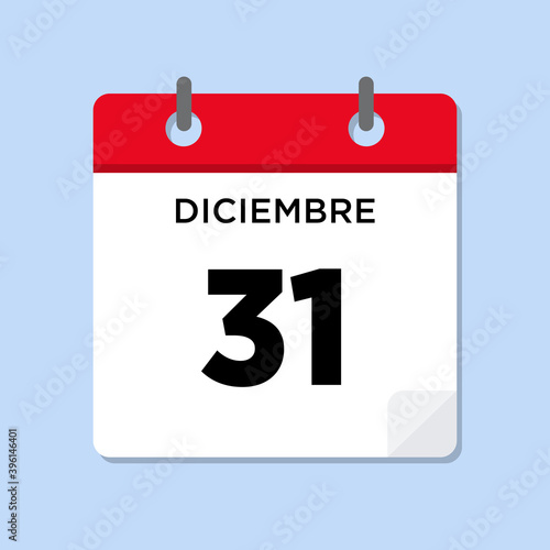 Calendario 31  de Diciembre