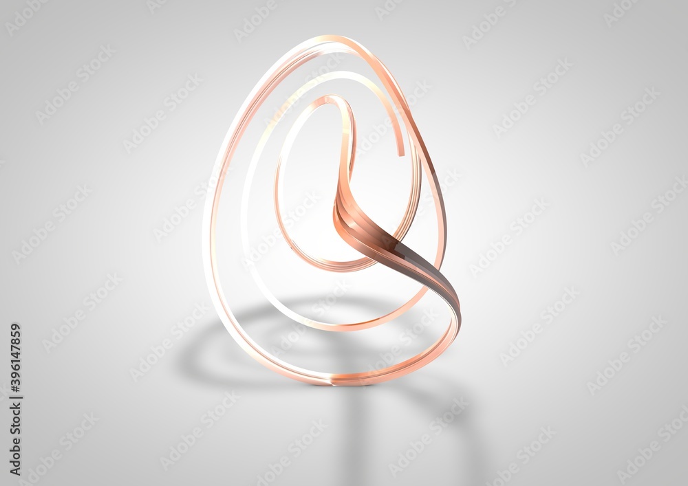 Attractor illustrations, dynamical systems, 3D render Attractor illustrations, dynamical systems, 3D render