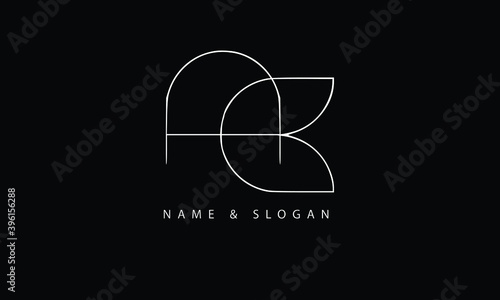 AB, BA, A, B abstract letters logo monogram