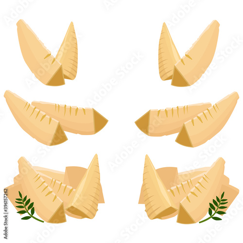 たけのこの煮物イラスト　ベクター