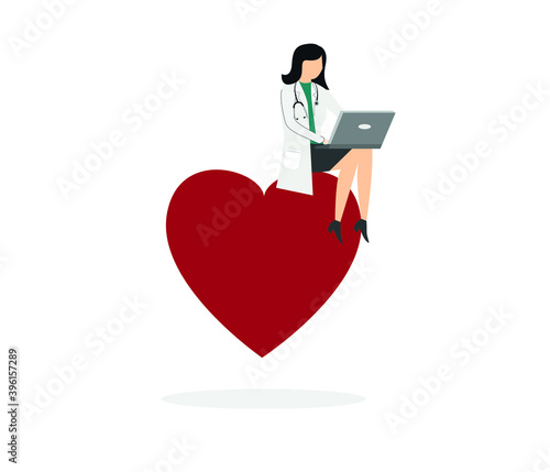 Cardiologist doctor. Healthy heart. Cardiology concept.
