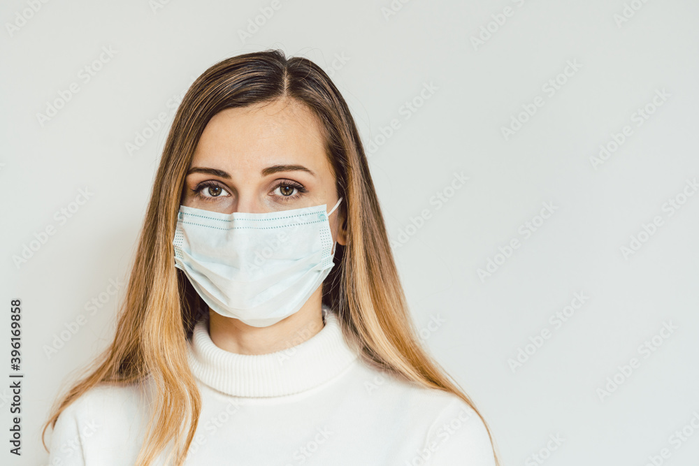 Worried woman during Covid-19 crisis in quarantine Worried woman during Covid-19 crisis in quarantine