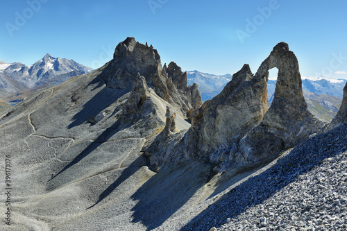 Aiguille Percee near Tignes Ski resort, France photo