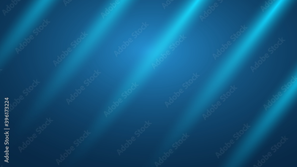 Fototapeta premium Abstract blue background in the form of silk and rays of light.