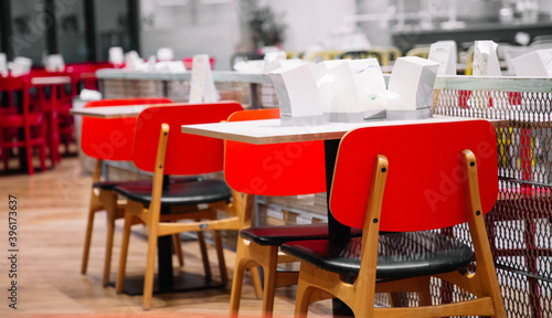 Εκτύπωση καμβά Cafeteria or canteen interior