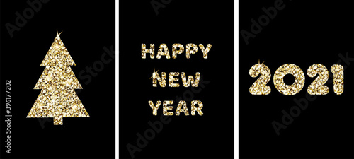 2021 new year banner. Vector illustration background for new year's eve and seasonal holidays flyers, greetings and invitations.