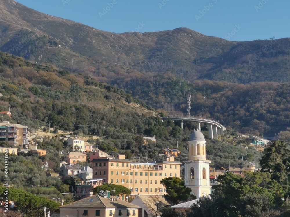 Blick in die Stadt Genua in italien