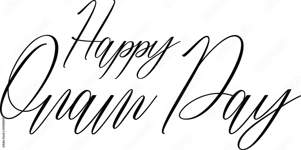 Happy Onam Day Cursive Typography Phrase on White Background Happy Onam Day Cursive Typography Phrase on White Background