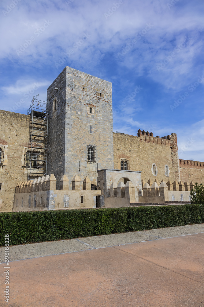 Palace of the Kings of Majorca - built in XIII century, it’s one of most remarkable examples of medieval civil and military architecture in southern France. Perpignan, Pyrenees-Orientales, France.