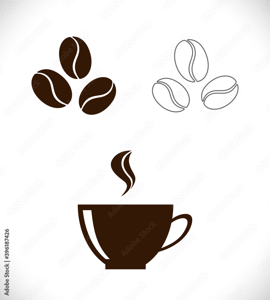 Obraz premium coffe bean icon
