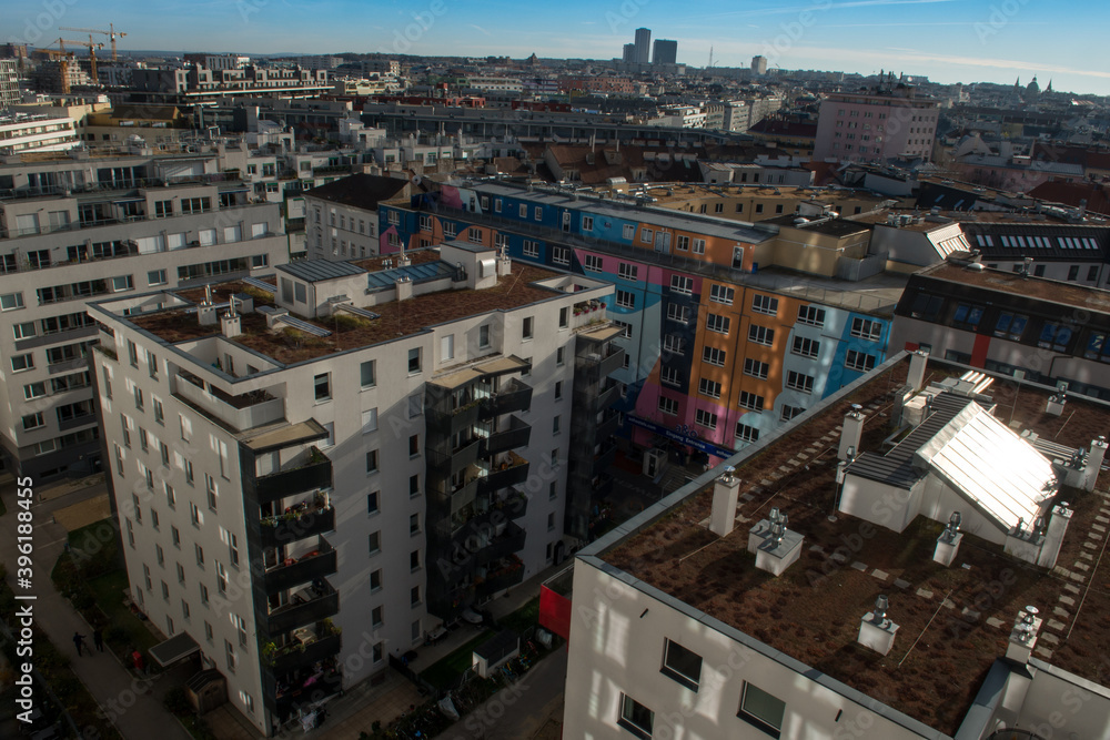 Obraz premium Häusermeer Wien 10. Bezirk