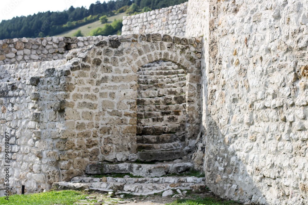 Travnik Bosnia and Herzegovina. Historical landmark, the Walls of the old fortress in Travnik 