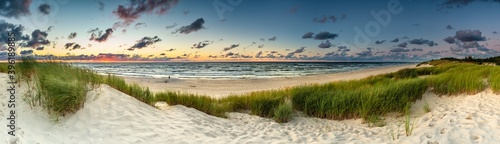 Beautiful see landscape panorama, dune close to Baltic See, Slowinski National Park, Poland © hajdar
