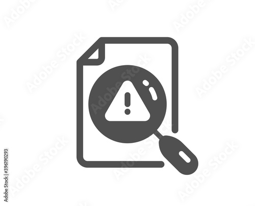 Search document icon. Help book sign. Instruction manual symbol. Quality design element. Flat style search document icon. Editable stroke. Vector