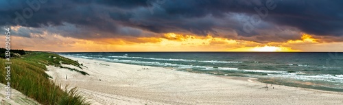 Beautiful see landscape panorama, dune close to Baltic See, Slowinski National Park, Poland © hajdar