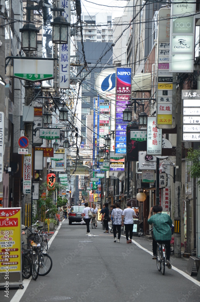 Fototapeta premium bikes in the street