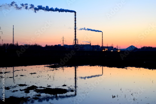 smoke from a chimney of a chemical plant