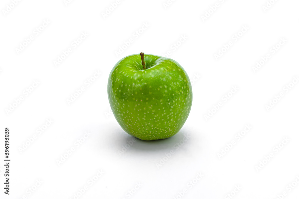 Green apple isolated on white background. Ripe fresh apple Clipping Path Green apple isolated on white background. Ripe fresh apple Clipping Path