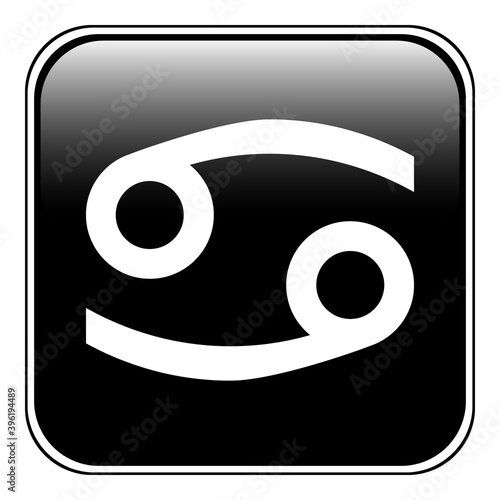 Cancer symbol on white.
