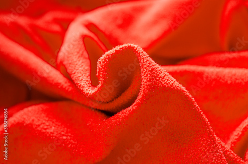 red fleece abstract background photo