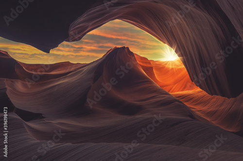 abstract background - sandstone wall - antelope canyon arizona america - beauty of nature concept.