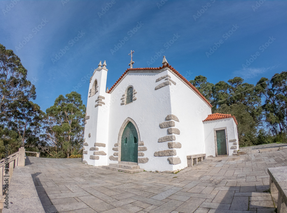 The Chapel of Saint Lawrence lies on the hill of Sao Lourenco at Vila Cha parish in Esposende, Portugal.