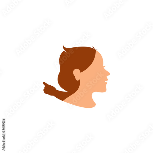 Integrated mother and baby logo. Vector