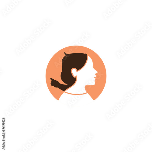 Integrated mother and baby logo. Vector
