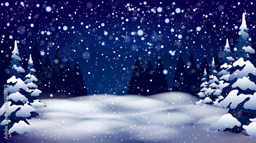 Winter wonderland background for christmas card.