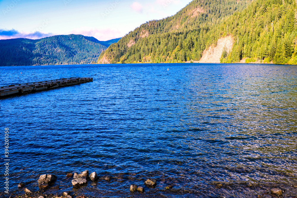 Fototapeta premium Lake Crescent at Olympic National Park, Washington, USA.