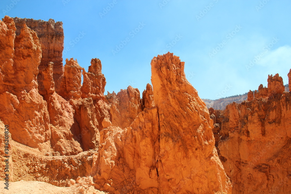 Tall hoodoos in Bryce Canyon National Park.