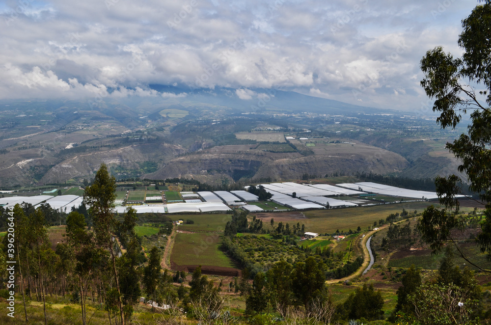 Aerial View of Ecuador Greenhouse Agriculture Aerial View of Ecuador Greenhouse Agriculture