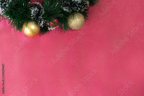 christmas decoration with red background