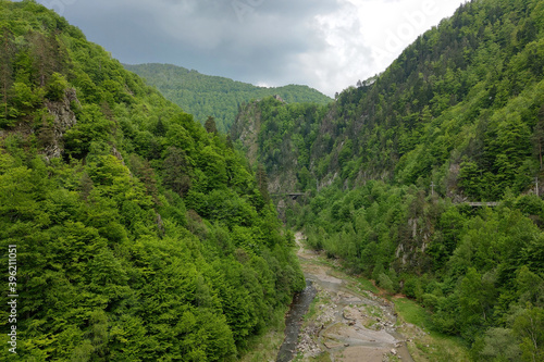 Transfagaras - hiking in the mountains. Nature background. Selective focus.