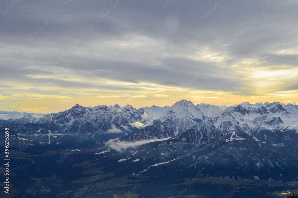 Sunset in the Austrian Alps Sunset in the Austrian Alps