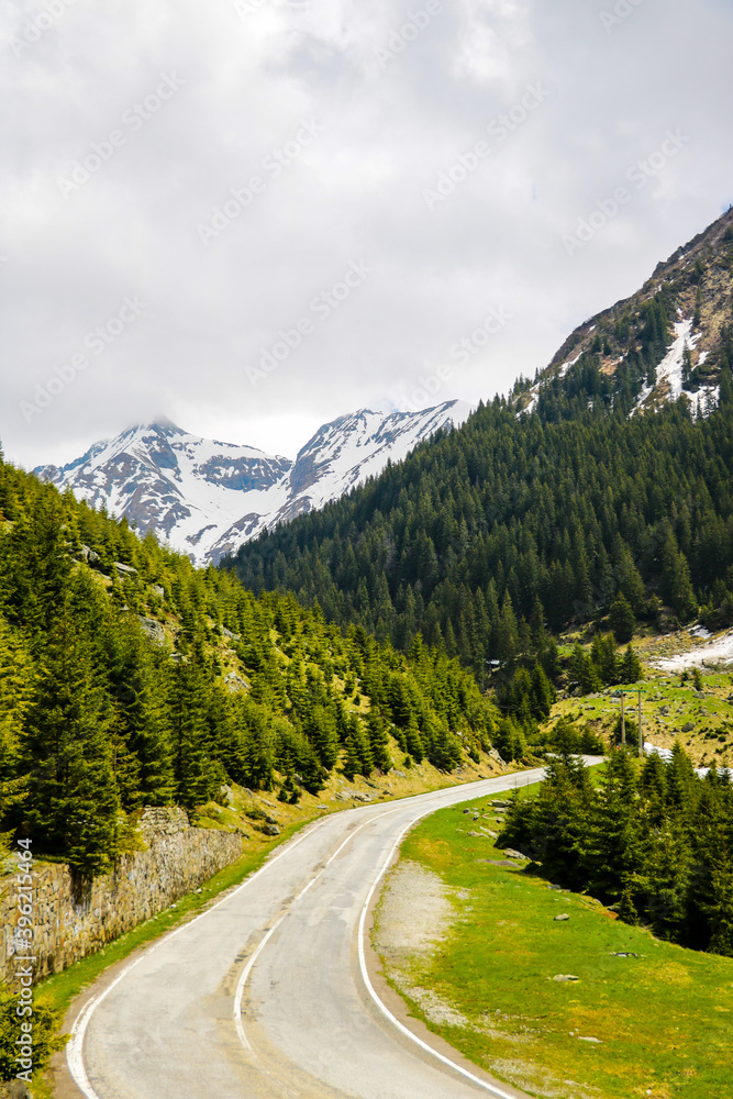 The Transfagarasan mountain road, located in Romania.