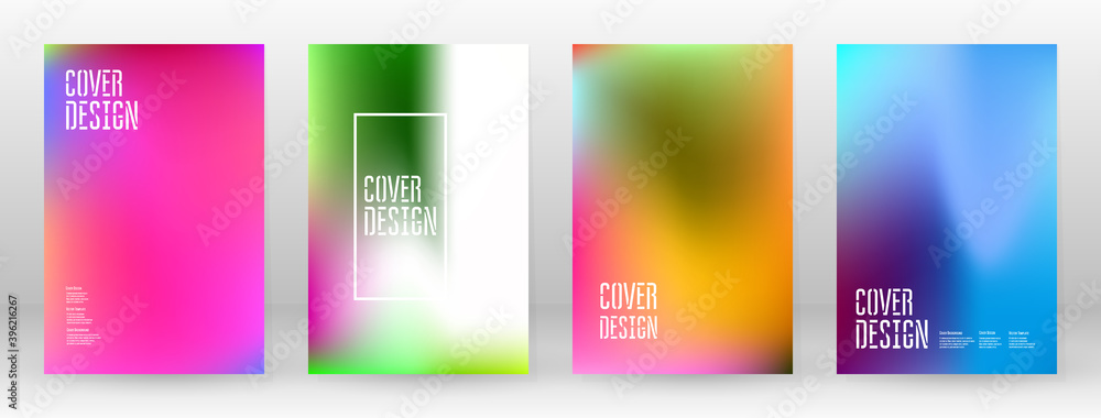 Fototapeta premium Pastel Soft. Rainbow Gradient Set Color Background