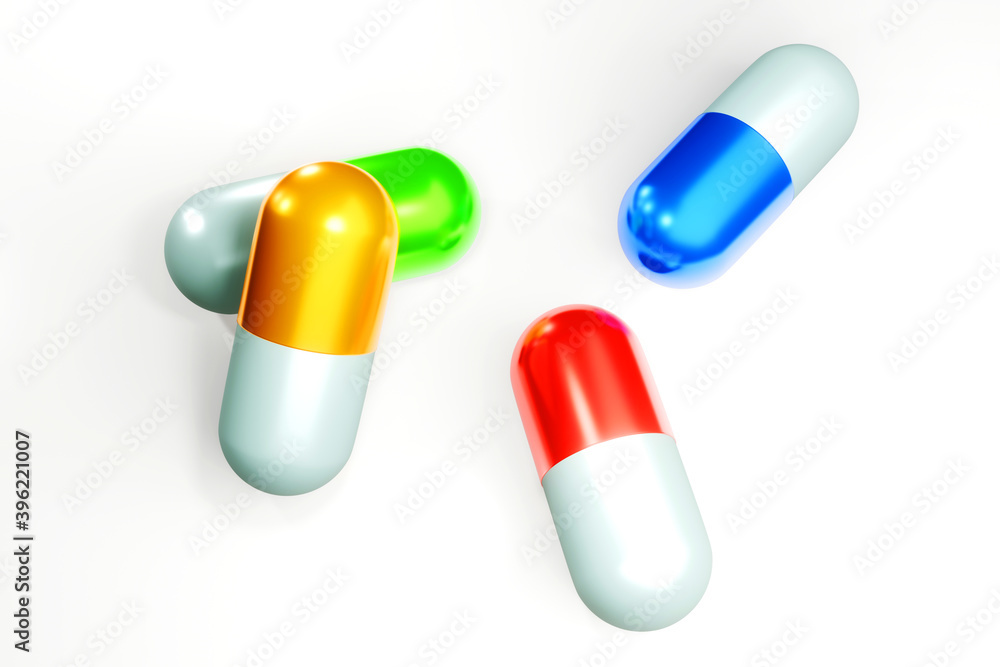 Pharmaceutical Capsules Illustration Pharmaceutical Capsules Illustration