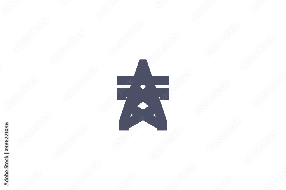 Fototapeta premium Tranmission Tower Power Friendly Bold Icon