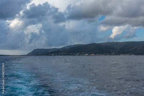 Fototapeta Naklejka Na Ścianę i Meble -  View of Asinara island from the sea, Sardinia