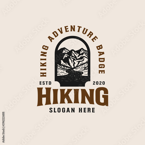 Adventure Mountain Badge Logo Template