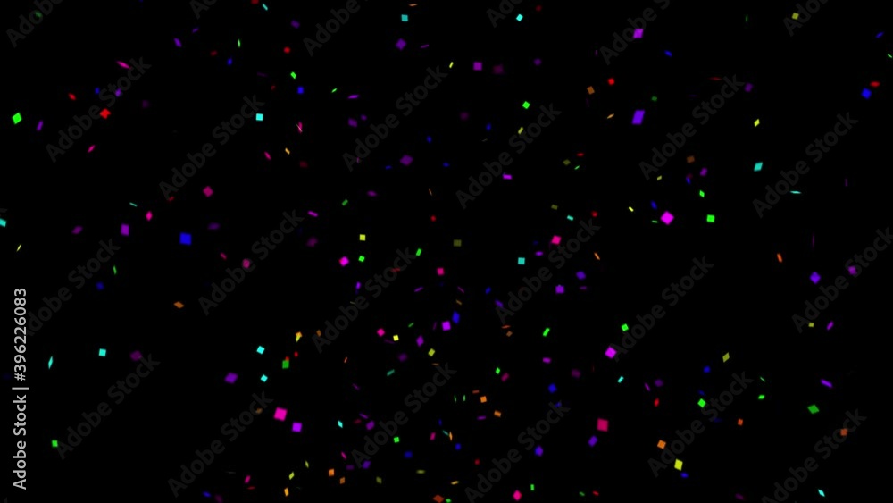 Confetti from the side down, for your video party and others, easy to edit. Confetti from the side down, for your video party and others, easy to edit.