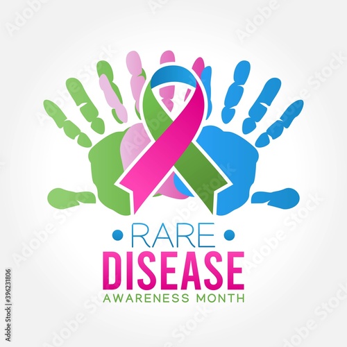 Rare Disease Awareness Month Vector Illustration. Suitable for Greeting Card, Poster and Banner.