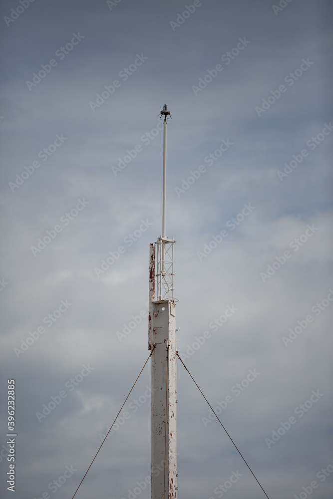 Lightning protection against sky backdrop
Lightning protection against sky backdrop