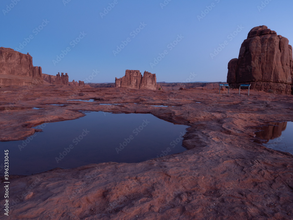 The Courthouse Towers in Arches National Park