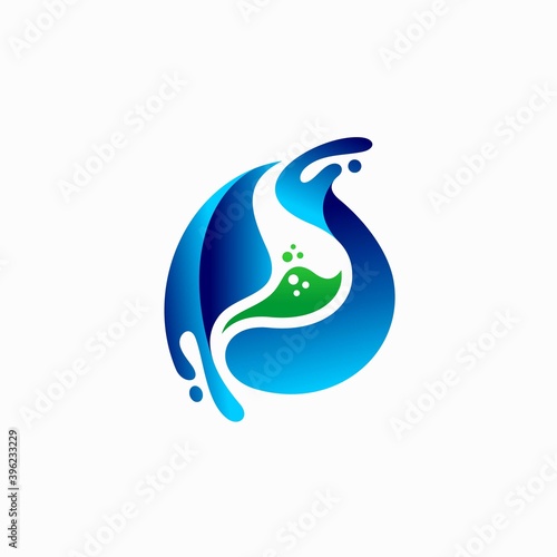 stomach logo with modern concept