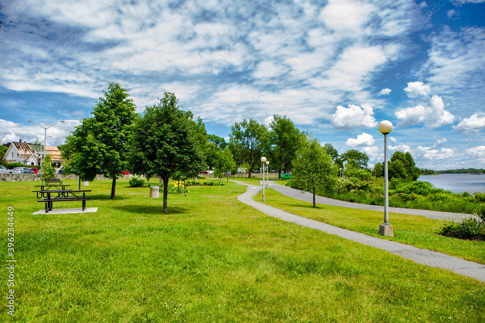 Lake osisko park in boLake osisko park in bora beautiful lake in the heart of the city of Rouyn