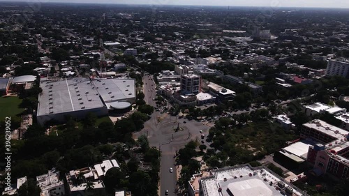 Flying iver downtonw merida yucatan photo